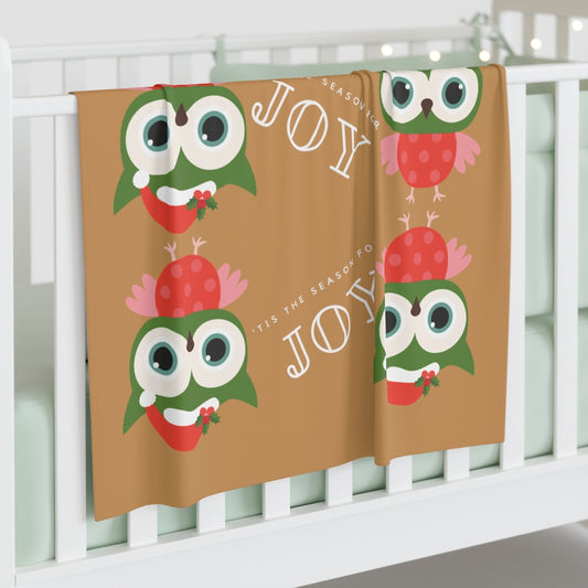 Holiday Owl Baby Blanket
