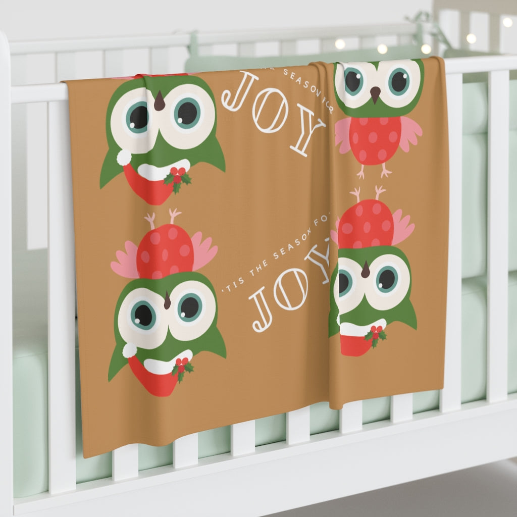 Holiday Owl Baby Blanket