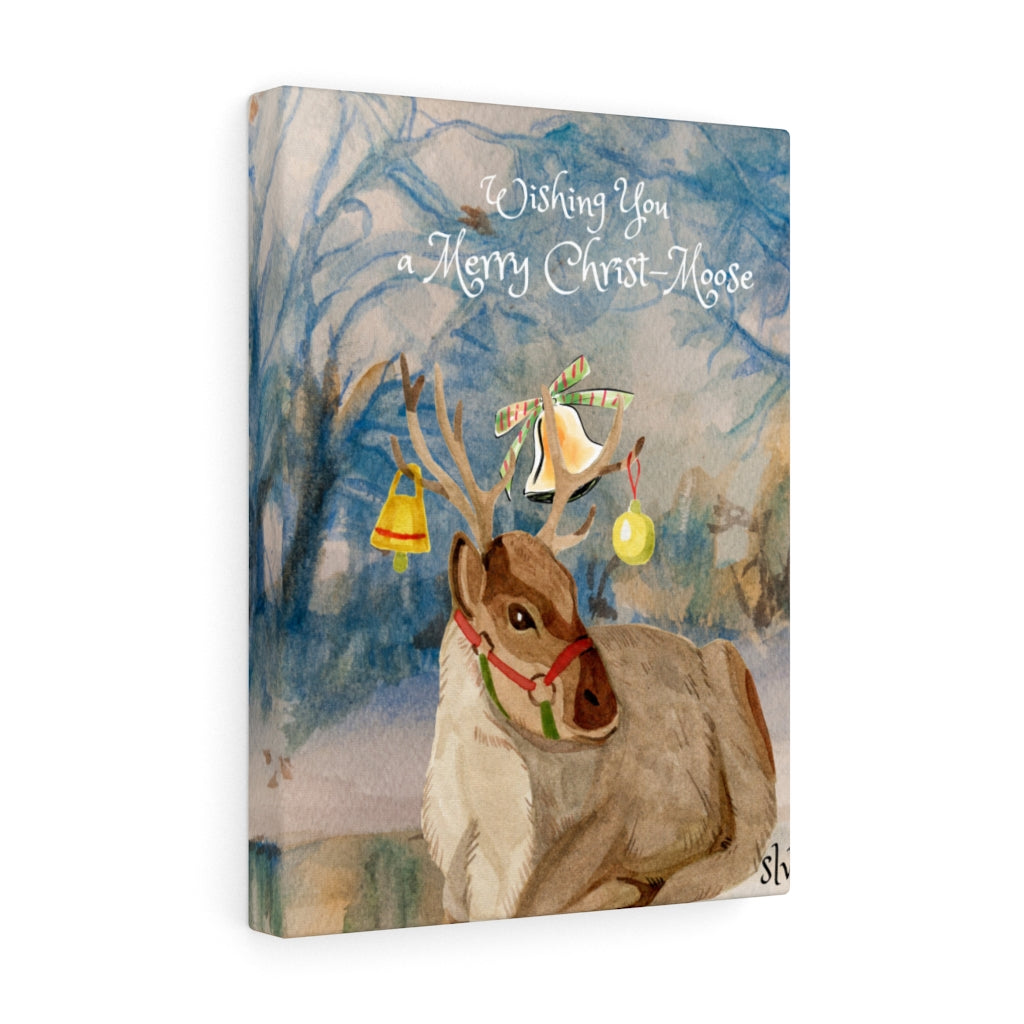 Stretched Canvas Merry Christ-Moose