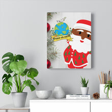 Load image into Gallery viewer, Santa Claus Peace on Earth Canvas Gallery Wraps
