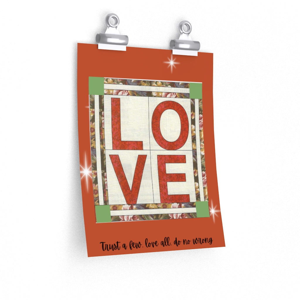 Love Quilt Premium Matte vertical posters