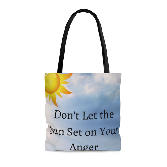 Don't Let Sun Set on your Anger AOP Tote Bag