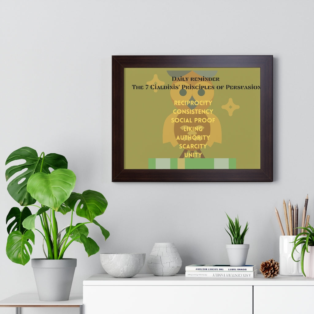 Framed Horizontal Poster 7 Principles of Persuasion