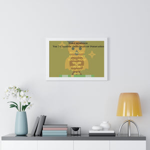 Framed Horizontal Poster 7 Principles of Persuasion