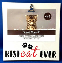 Load image into Gallery viewer, BEST CAT EVER 4 x 6 Clip Photo Picture Frame - Special Memories
