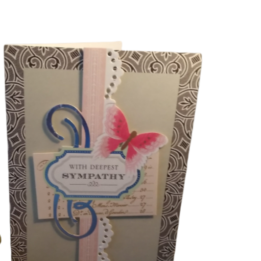 With Deepest Sympathy Card Butterfly Design