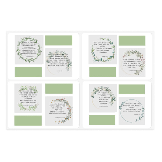 Give Thanks Motivational Sticker Sheets