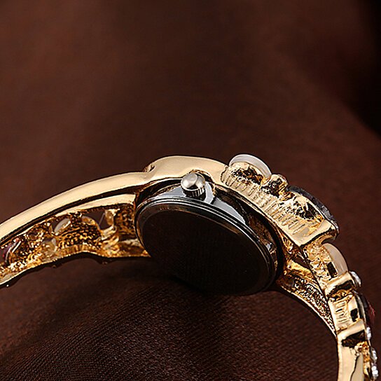 Crystal and Quartz Bangle Watch