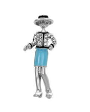 Load image into Gallery viewer, Crystal in Clear Fashion Ladies Brooches
