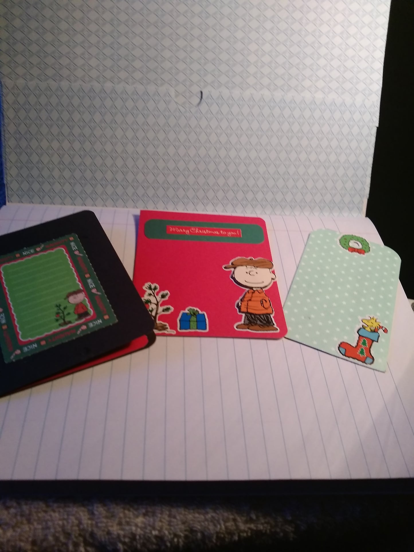 Composition Notebook  Altered Snoopy's Merry Christmas