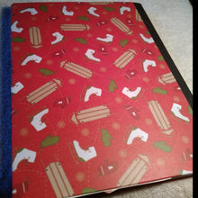 Load image into Gallery viewer, Composition Notebook Altered Let&#39;s Go Sledding

