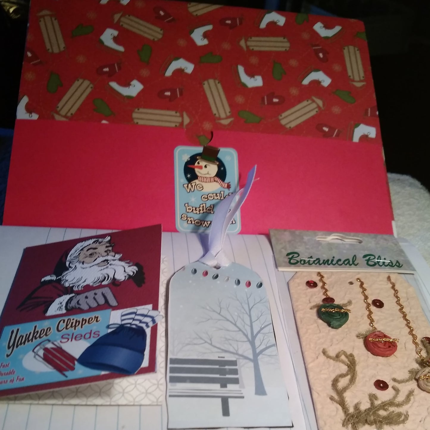 Composition Notebook Altered Let's Go Sledding