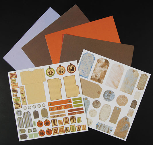 I AM THANKFUL CARDSTOCK 12"X12" 6PK
