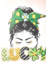 Load image into Gallery viewer, St. Patrick&#39;s Day - A Lucky Lady Canva

