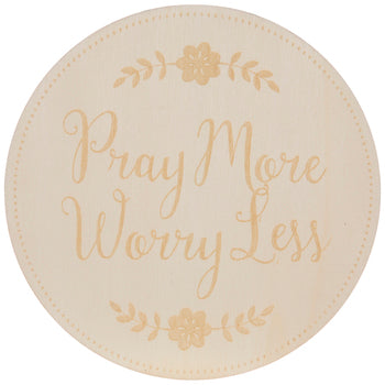 "Pray More" Wood Wall Home Décor