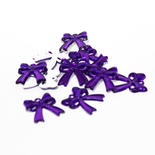 Purple Flat Back Rhinestone Bow