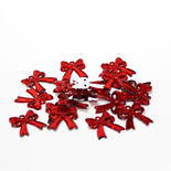 Red Flat Back Rhinestone Bow