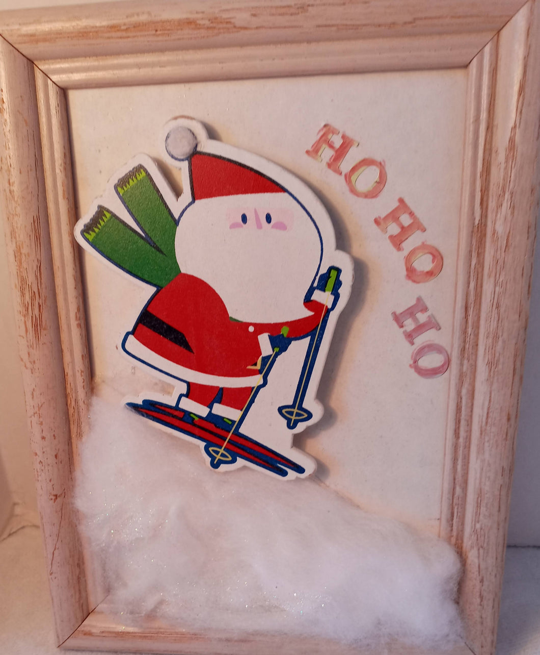 Skiing Santa Wall Art