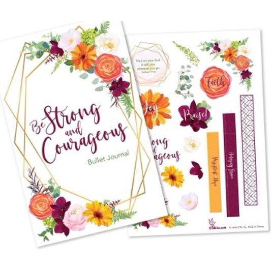 Bible Study Journal & Stickers - Strong & Courageous