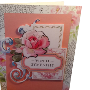 Sympathy Card with A Pink Rose