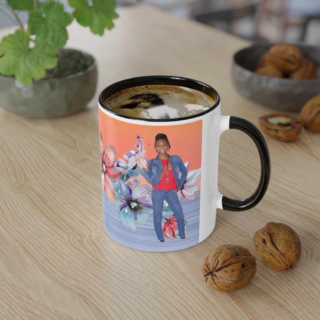 Black Teenage Queen Accent Mug