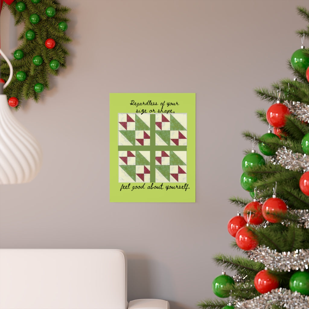 Quilted Shapes Premium Matte vertical posters