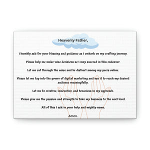Jabez's Crafter Prayer Artful Canva Wrapped Prints