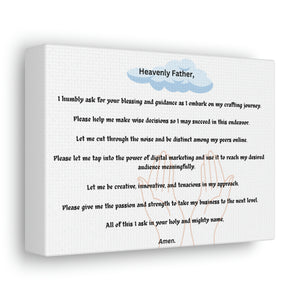Jabez's Crafter Prayer Artful Canva Wrapped Prints