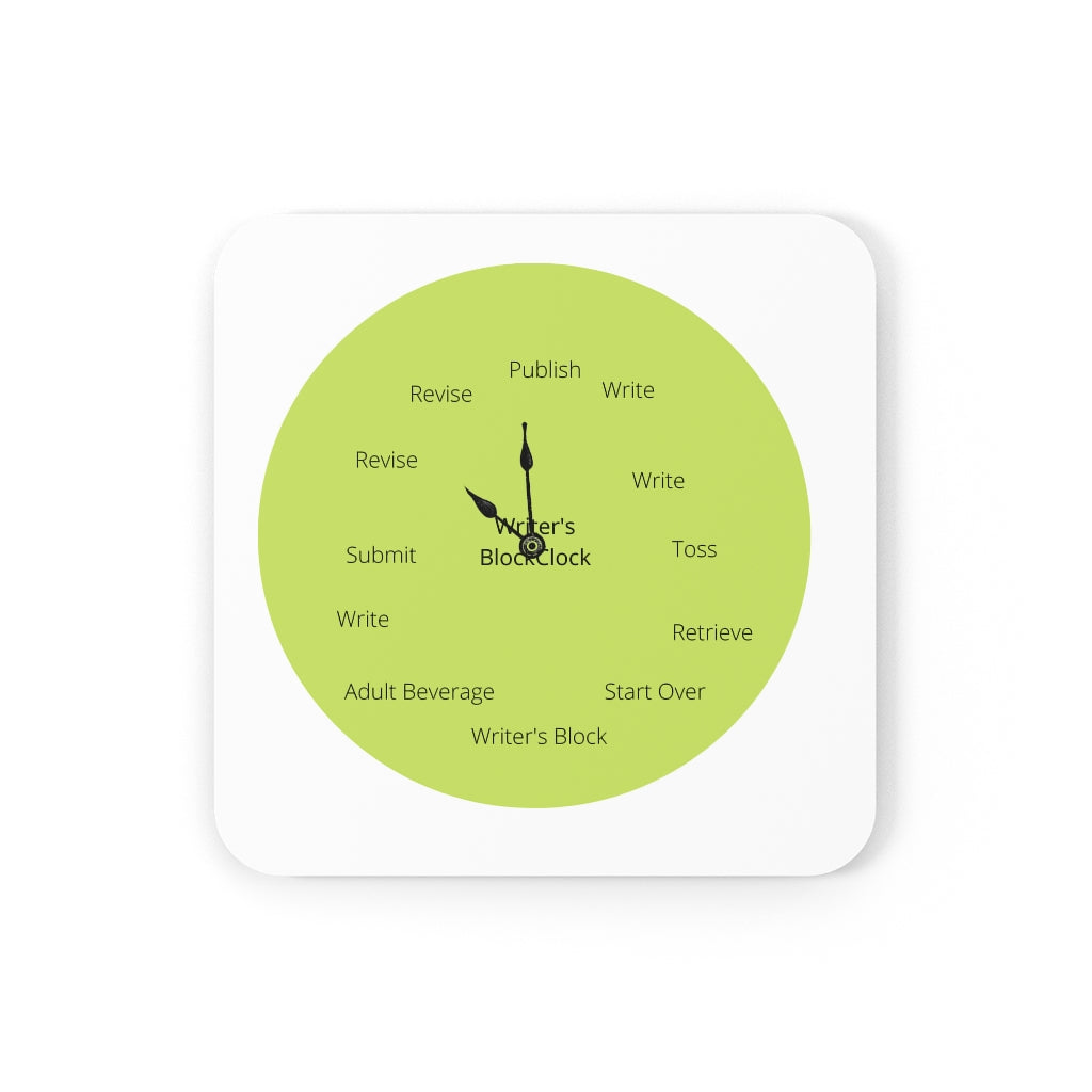 The Writer's Block Collection Cork Back Coaster