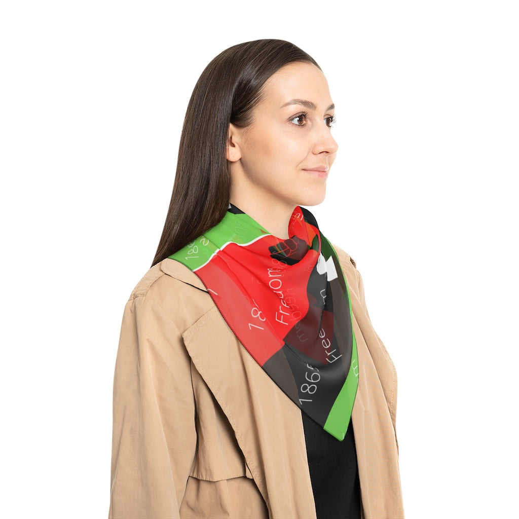 Juneteenth Freedom Day Poly Scarf
