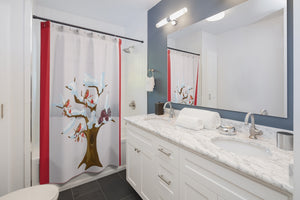 Holiday Cardinal Shower Curtains