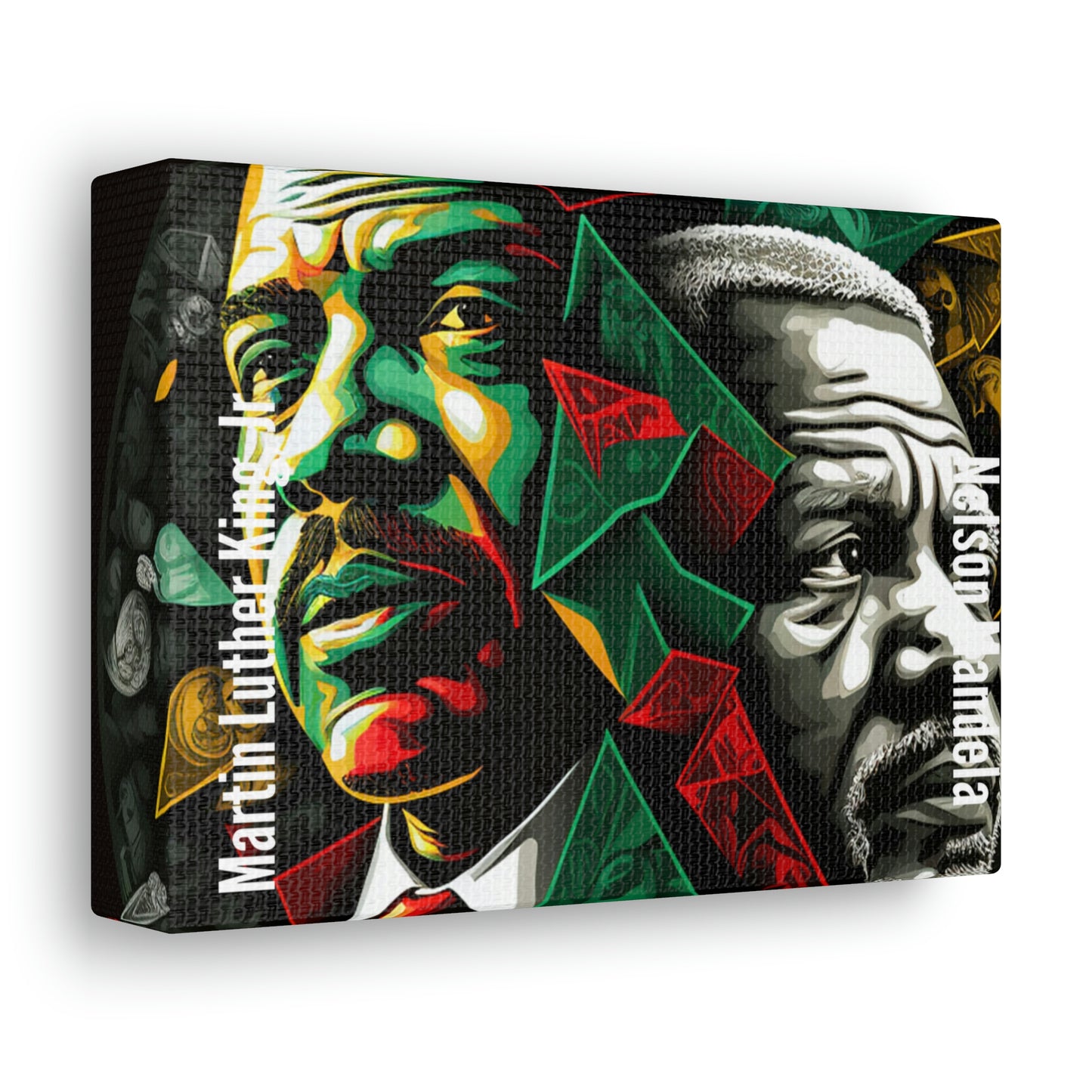 Martin Luther King Jr. and Nelson Mandela Canvas Gallery Wrap
