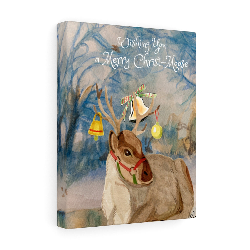 Stretched Canvas Merry Christ-Moose