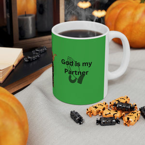"God is My Partner" Quote Ceramic Mug 11oz