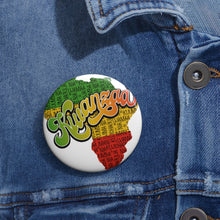 Load image into Gallery viewer, Kwanzaa Custom Pin Buttons
