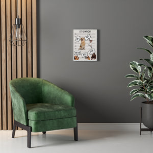 City Symphony Dogs Canvas Gallery Wraps