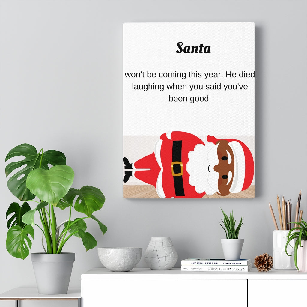 Canvas Gallery Wraps Santa Die Laughing
