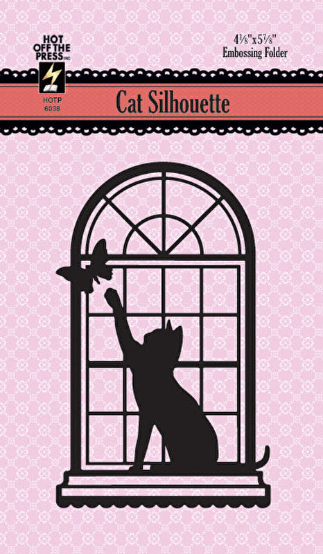 CAT SILHOUETTE EMBOSSING FOLDER