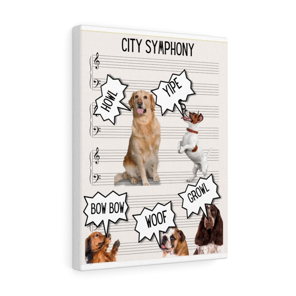 City Symphony Dogs Canvas Gallery Wraps