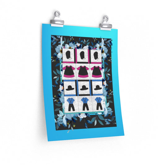 Amish  Kids Clothes Premium Matte vertical posters