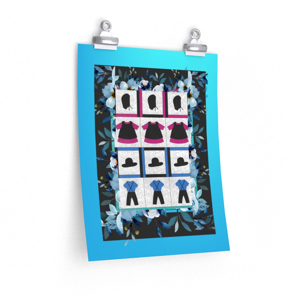 Amish  Kids Clothes Premium Matte vertical posters