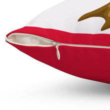 Load image into Gallery viewer, Holiday Cardinal Square Pillow
