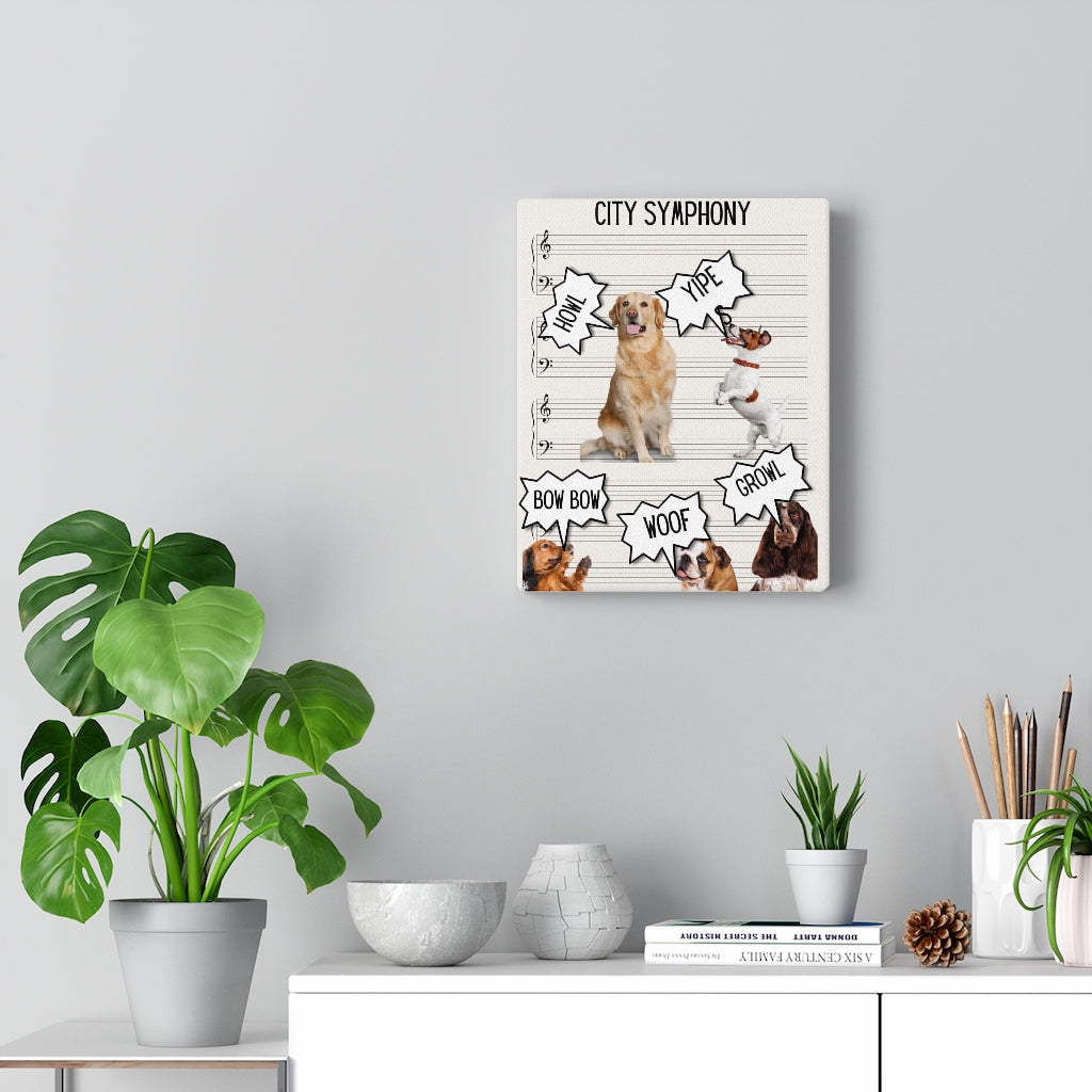 City Symphony Dogs Canvas Gallery Wraps