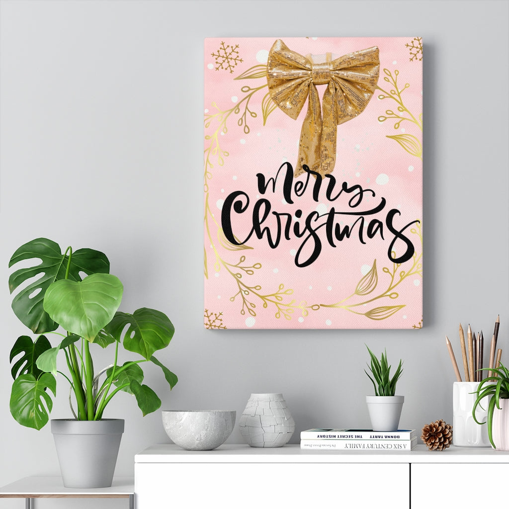 Merry Christmas Wreath Canvas Gallery Wraps