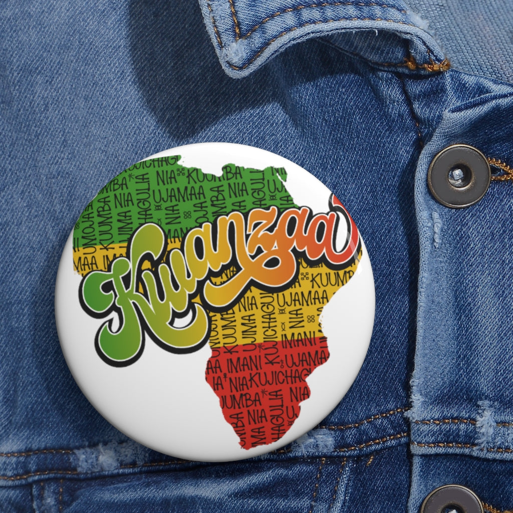 Kwanzaa Custom Pin Buttons