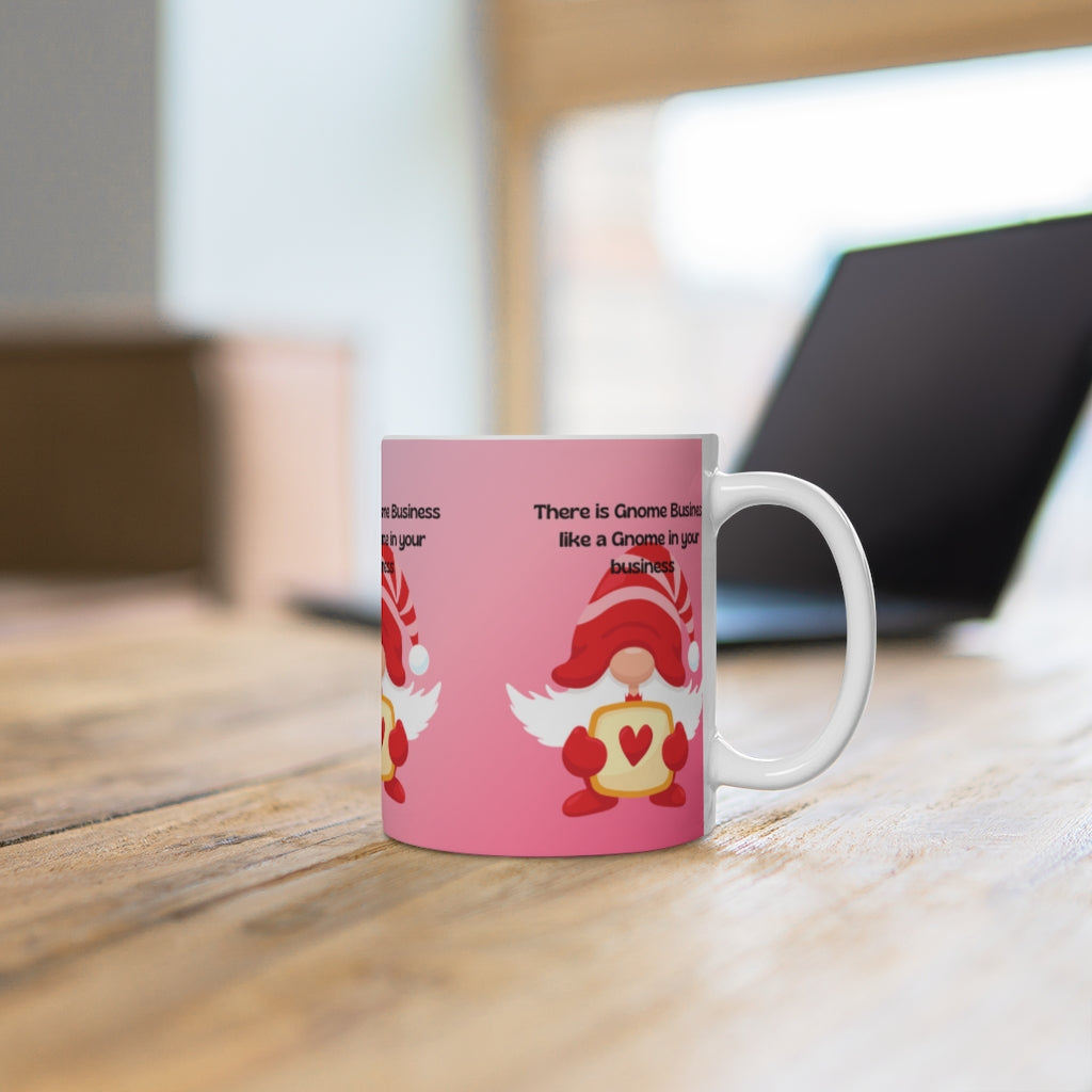 Gnome White Ceramic Mug