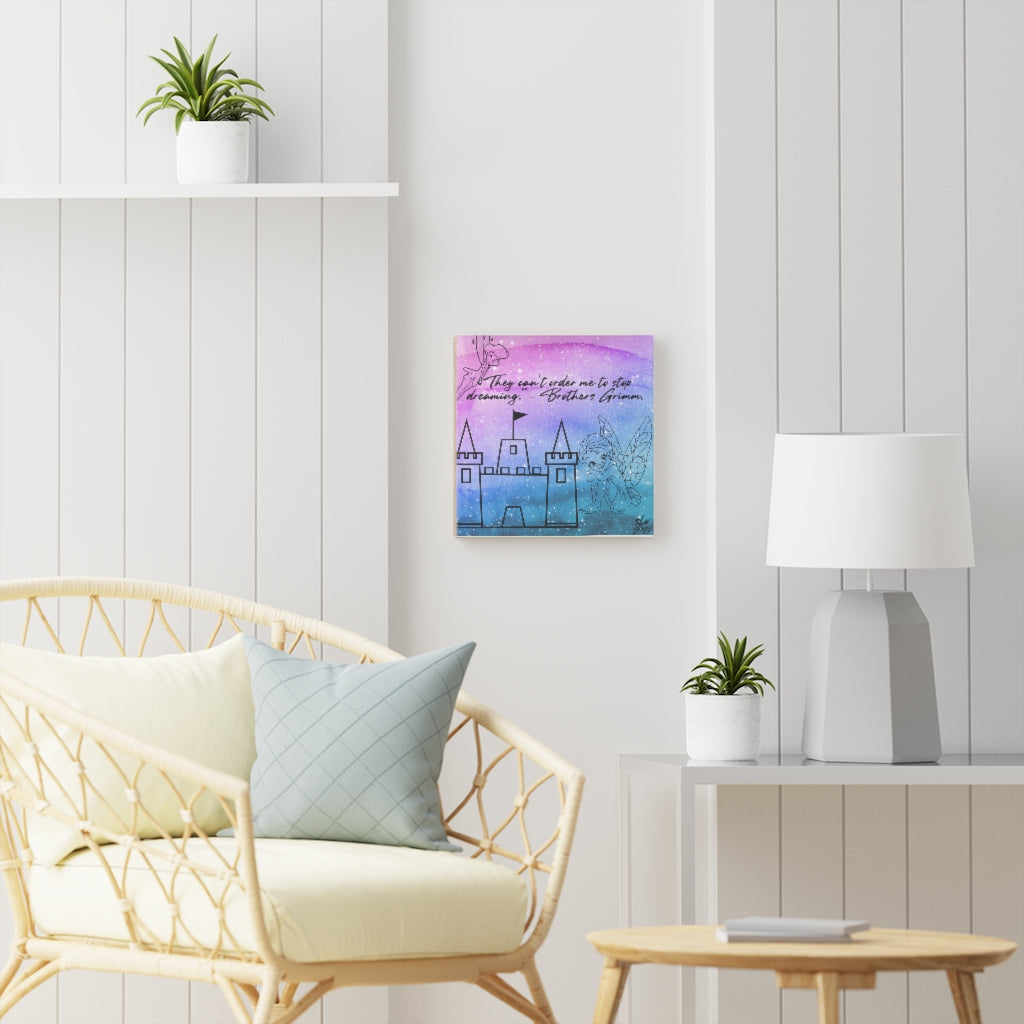 Fairies Dreaming Wood Canvas