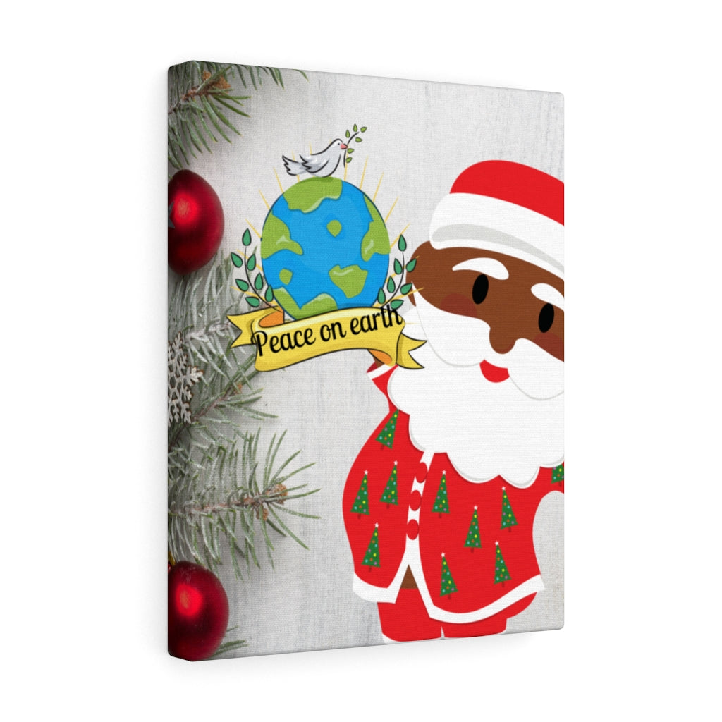 Santa Claus Peace on Earth Canvas Gallery Wraps