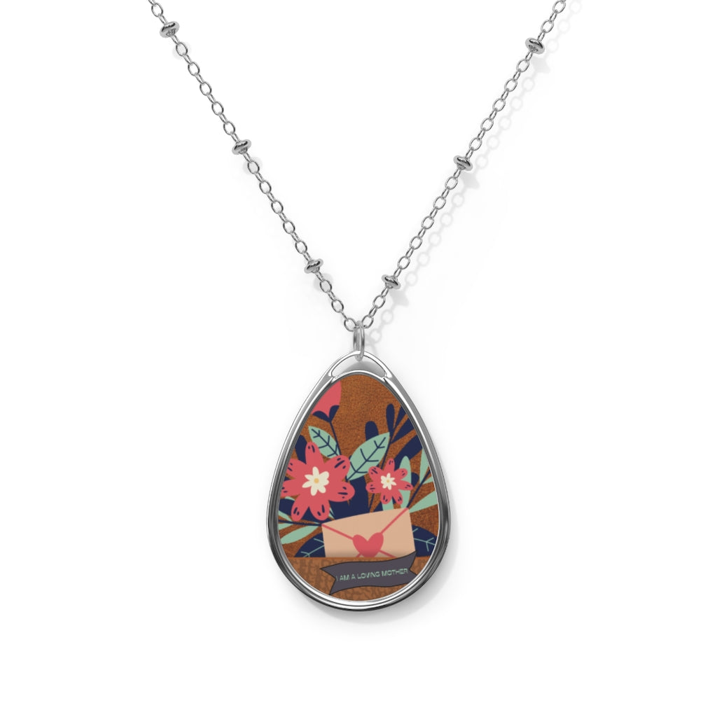 Loving Mom Oval Necklace