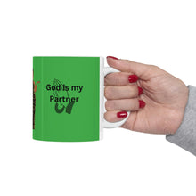 Load image into Gallery viewer, &quot;God is My Partner&quot; Quote Ceramic Mug 11oz

